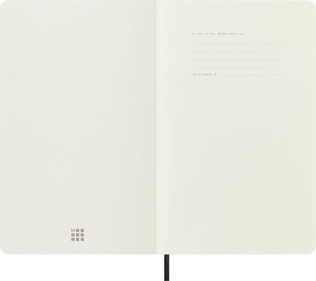 Notitieboek Moleskine large 130x210mm dots soft cover zwart