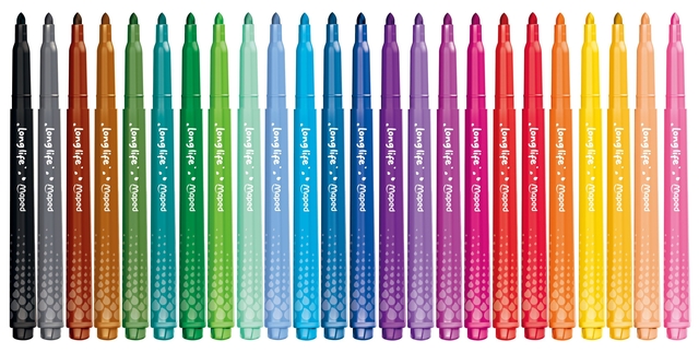 Viltstift Maped Color'Peps Long Life 2.0 set à 24 stuks assorti