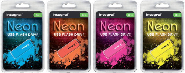 Integral Neon 2.0 Flash Drive 32GB Blue