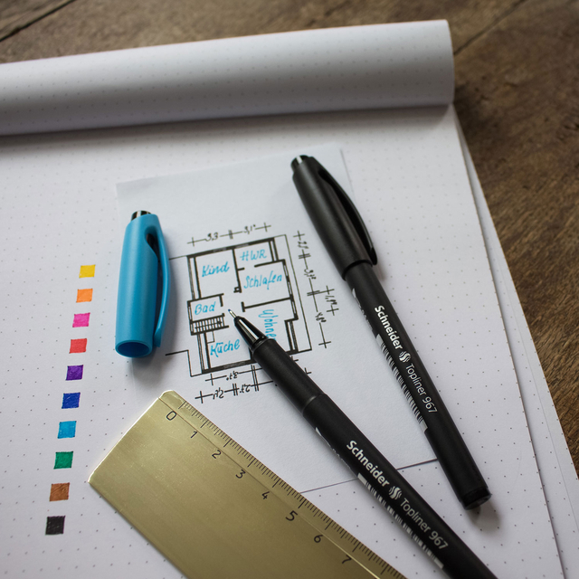 Fineliner Schneider Topliner 967 0.4mm zwart