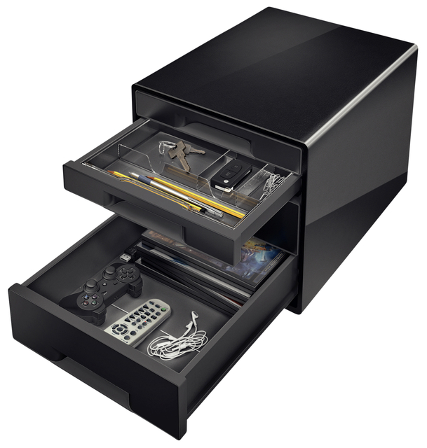 Drawer Cabinet Leitz Wow CUBE A4 maxi 4 drawers black