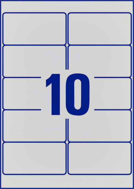 Avery HDuty Labels 96x50.8 Slvr L6012-20