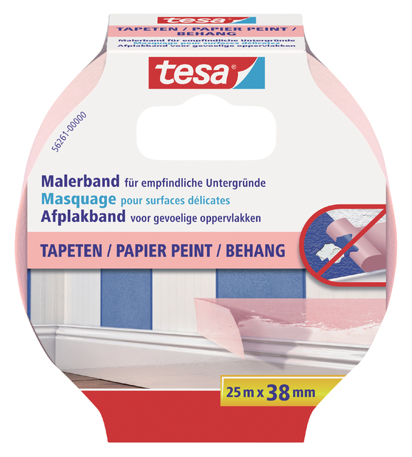 tesa Masking Tape PRECISION SENSITIVE ecoLogo for delicated surfaces, 25m:38mm