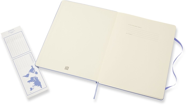 Notitieboek Moleskine XL 190x250mm blanco hard cover hydrangea blue