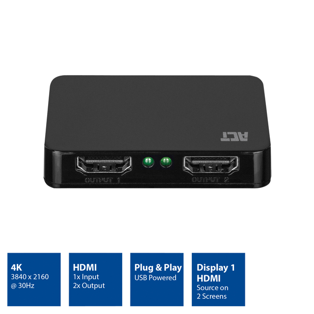 Splitter ACT 4K HDMI 1.4 2 poorts