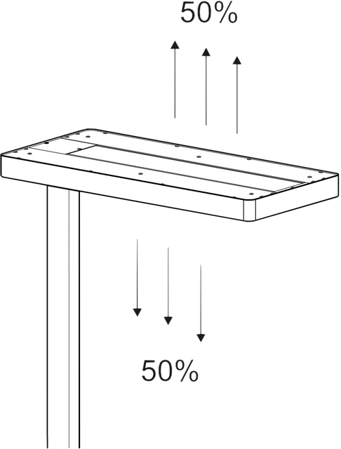 Werkpleklamp tafelklem MAUL Juvis LED beweging- daglichtsensor dimbaar hg 120cm wit