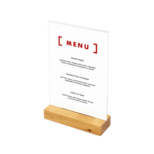 Menukaarthouder IEZZY T tafeldisplay A5 hout