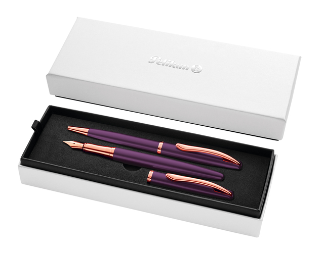 Schrijfset Pelikan Jazz Noble Elegance K36+P36 medium viola