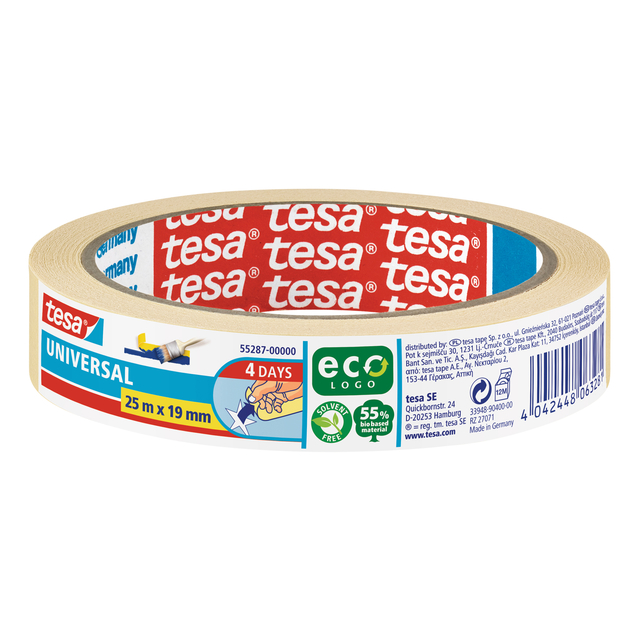 Afplaktape tesa®  Economy 25mx19mm gee