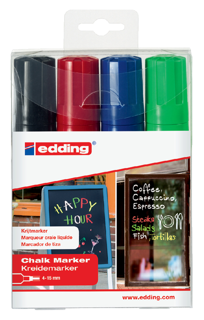 edding 4090 chalk marker set of 4 assorted