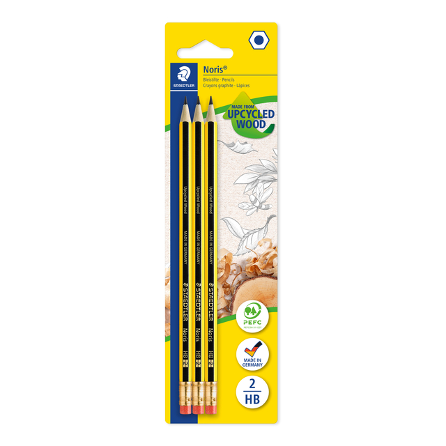 Potlood Staedtler Noris HB blister à 3 stuk