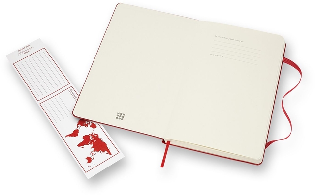 Notitieboek Moleskine large 130x210mm blanco hard cover rood