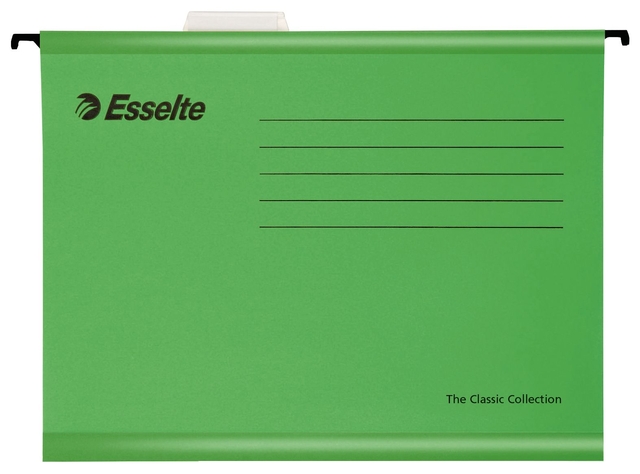 Reinforced Suspension File Esselte Classic A4 V-bottom green
