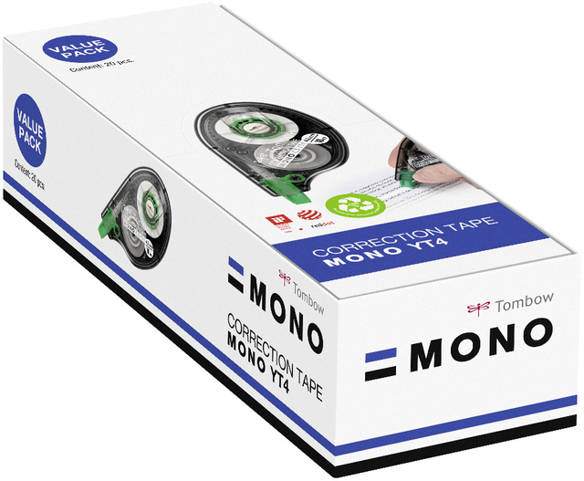 Correctietape Tombow MONO zijwaarts 4.2mmx10m 20 stuks