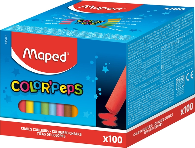 Schoolbordkrijt Maped Color'Peps doos á 100 stuks assorti