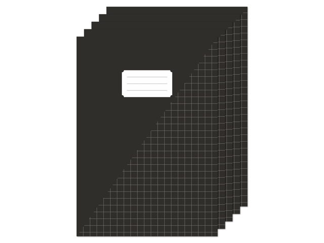 Schrift Kangaro A4 ruit 10mm 80 pagina's 60gr zwart pak à 5 stuks