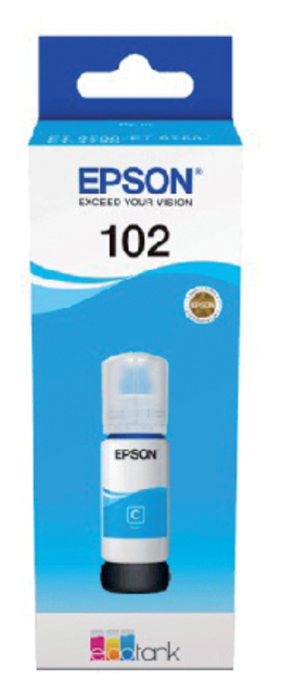 EPSON 102 EcoTank Cyan ink bottle