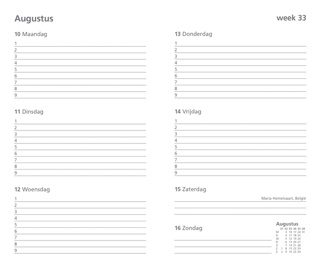 Schoolagenda 2024-2025 Ryam Cursus DeLuxe 7dagen/2pagina's zwart