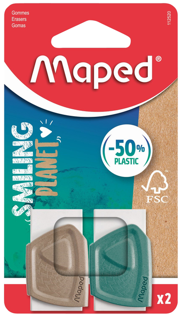 Gum Maped Smiling Planet blister à 2 stuk