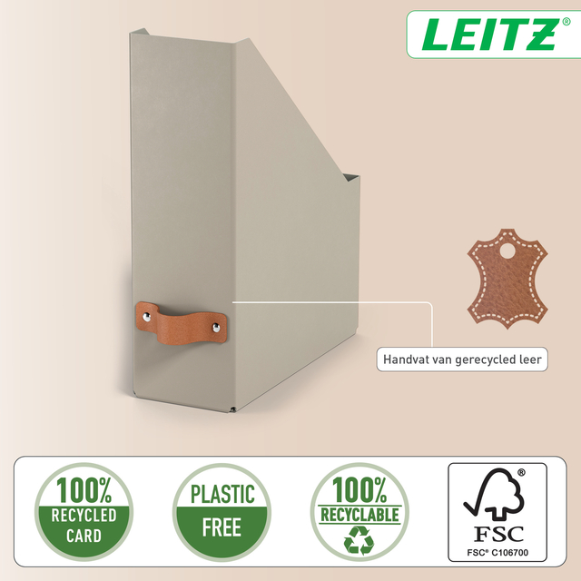 Tijdschriftencassette Leitz Puro set van 2 beige