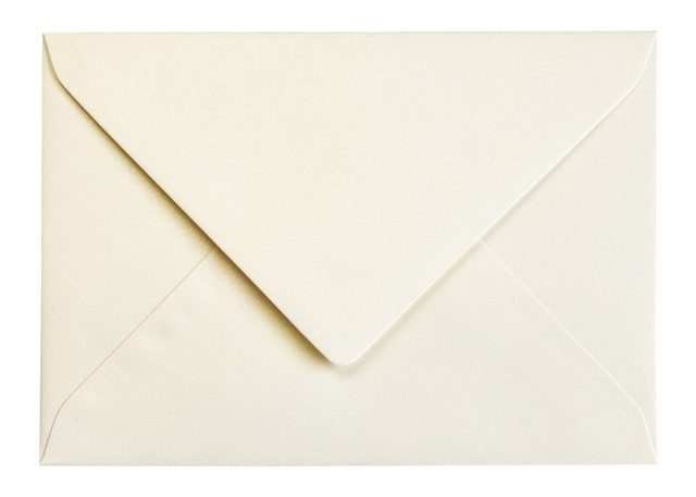 Envelop Papicolor C6 114x162mm metallic ivoor pak à 6 stuks