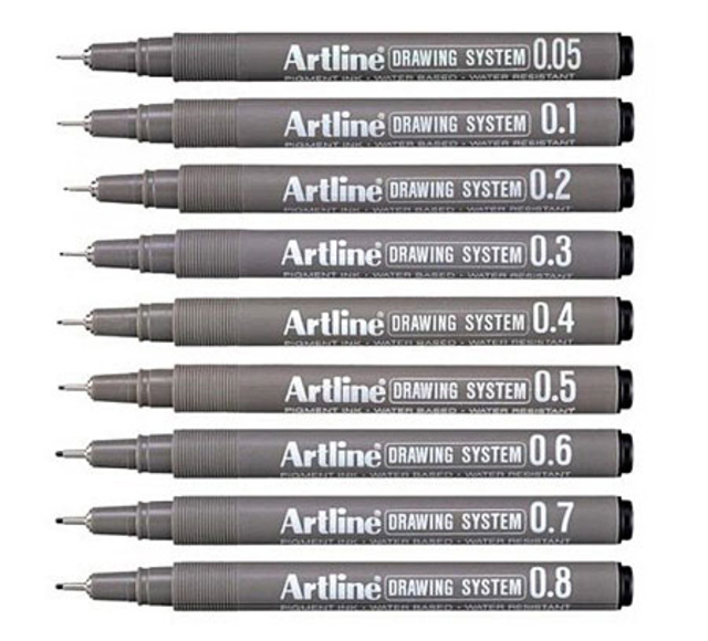 Fineliner Artline technisch 0.7mm zwart