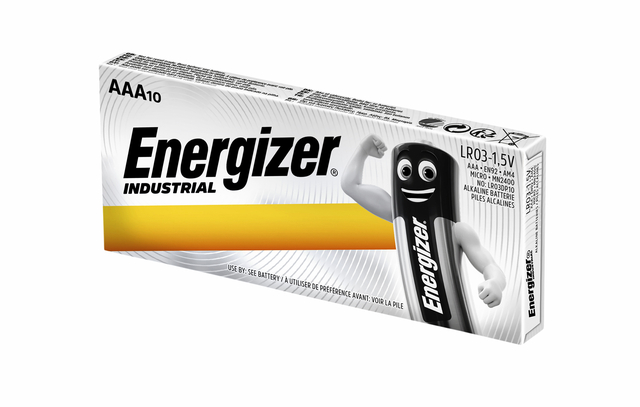 Batterij Industrial AAA alkaline doos à 10 stuk