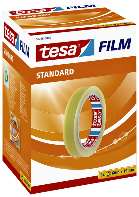 tesafilm Standard transparent tape, 8 x 66m:19mm
