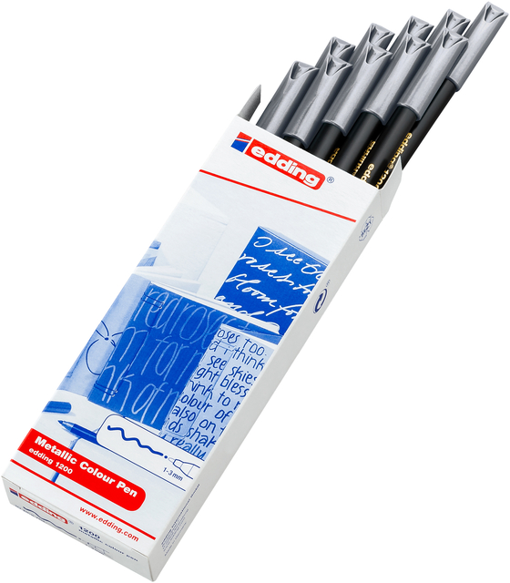 Fineliner edding 1200 054 fijn metallic zilver