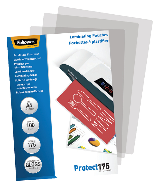 Fellowes LaminatingPouch A4 350Mic Pk100