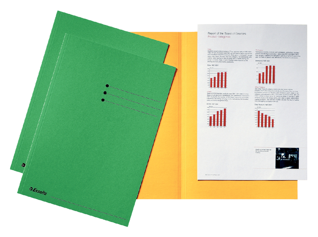 Document wallet A4 Esselte  manilla 180gr green