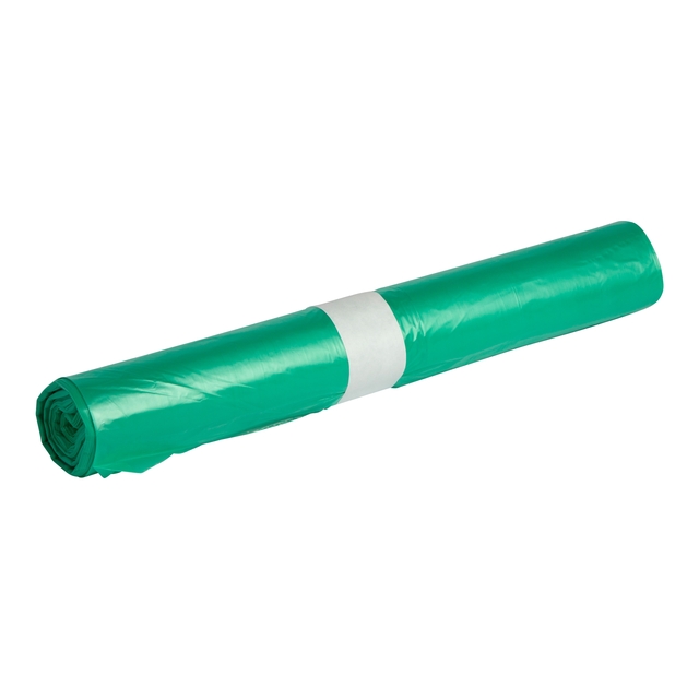 Afvalzak Propsac HDPE T25 70x110cm 120L groen rol à 20 stuk