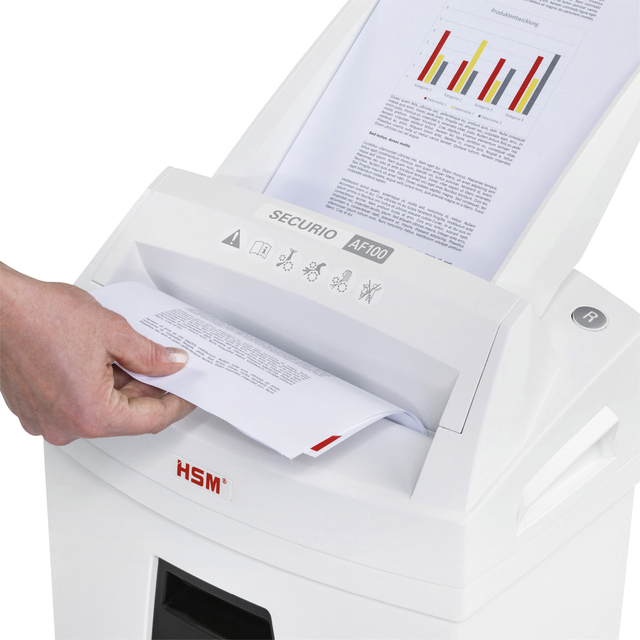 HSM SECURIO AF100 document shredder with automatic paper feed - 4 x 25 mm