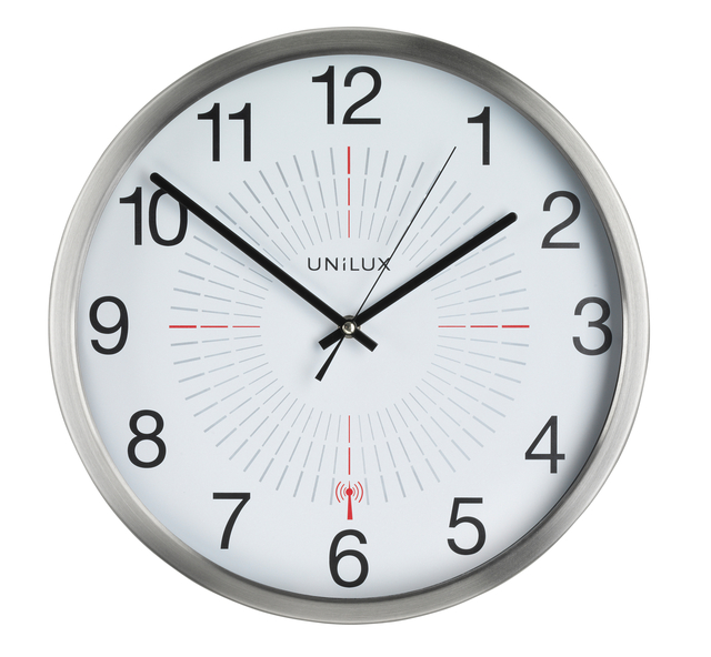 Wall clock Unilux Outdoor radio-controlled grey