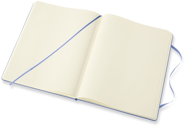 Notitieboek Moleskine XL 190x250mm blanco hard cover hydrangea blue