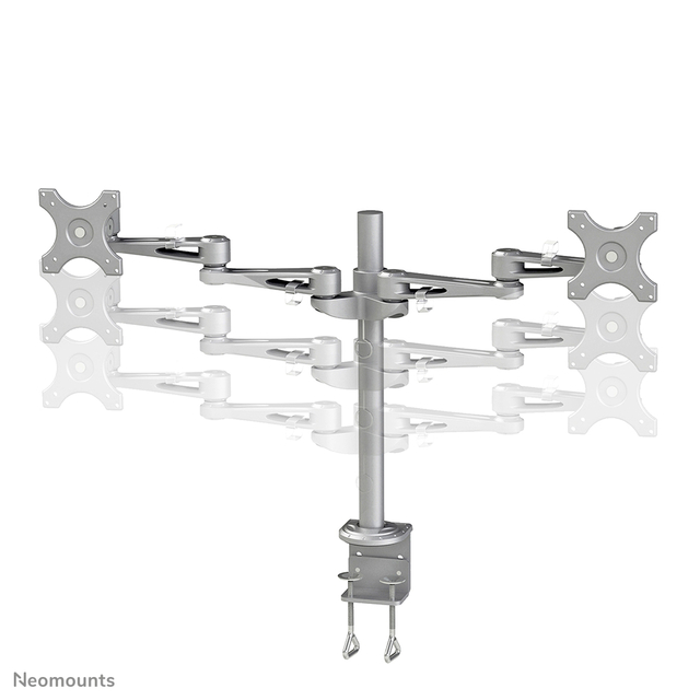 Monitorarm Neomounts D935D 2x10-27" met klem zilvergrijs