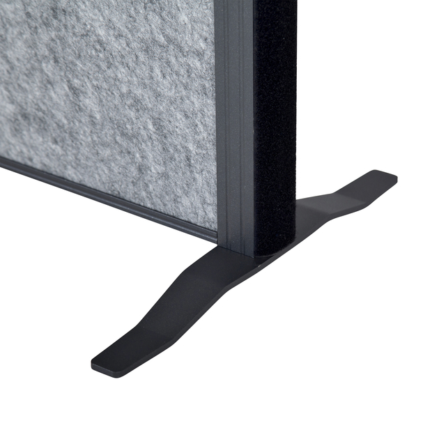 Scheidingswand MAUL akoestiek Uplight 100x180 donkergrijs antraciet frame op voet