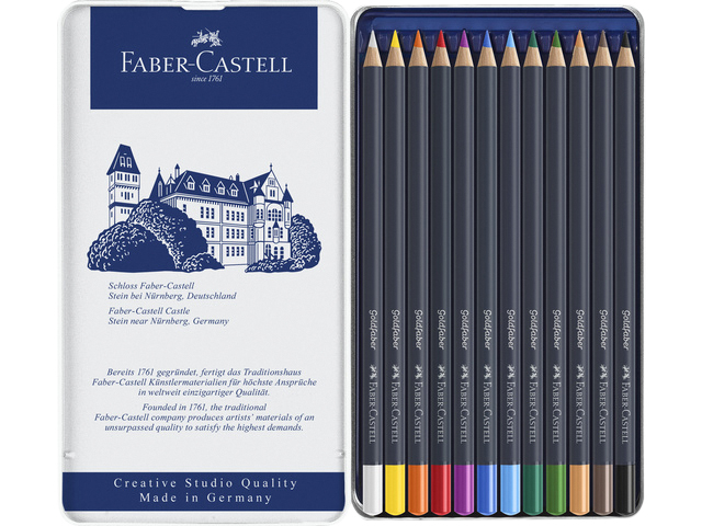 Kleurpotloden Faber-Castell Goldfaber assorti blik à 12 stuk