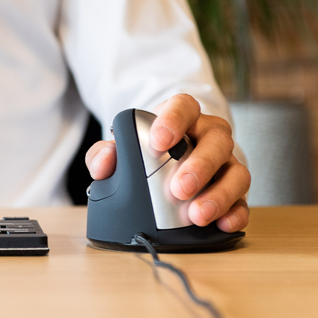 R-Go HE Mouse, Ergonomic mouse, Medium (165-195mm), Left Handed, wired