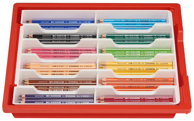Kleurpotloden STABILO 203 Trio dik assorti classpack à 96 stuk