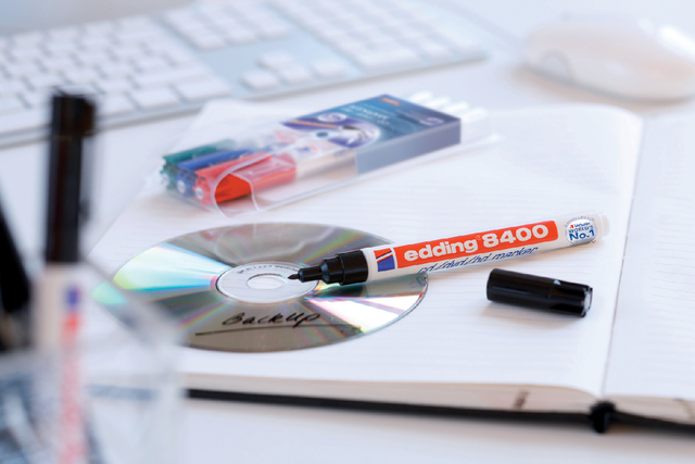 edding 8400 CD/DVD/BD marker red