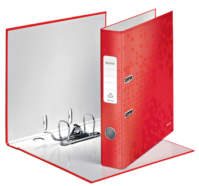 Lever arch file Leitz WOW 180 gelatinized 50mm A4 red