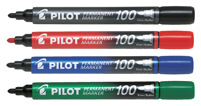 Viltstift PILOT 100 rond fijn rood