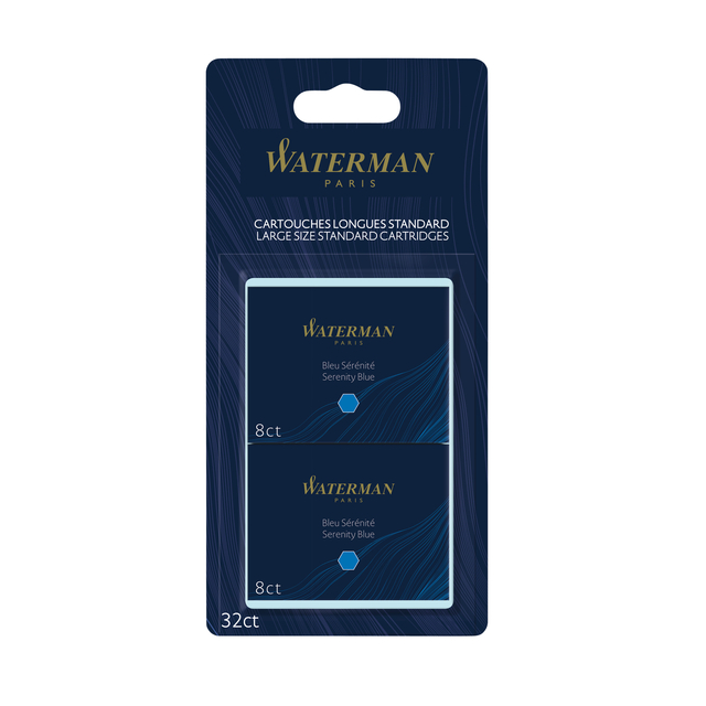 Inktpatroon Waterman internationaal Florida blauw blister à 10 stuk