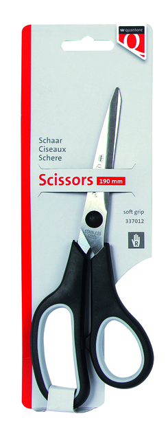 Scissors Quantore 190mm soft grip black