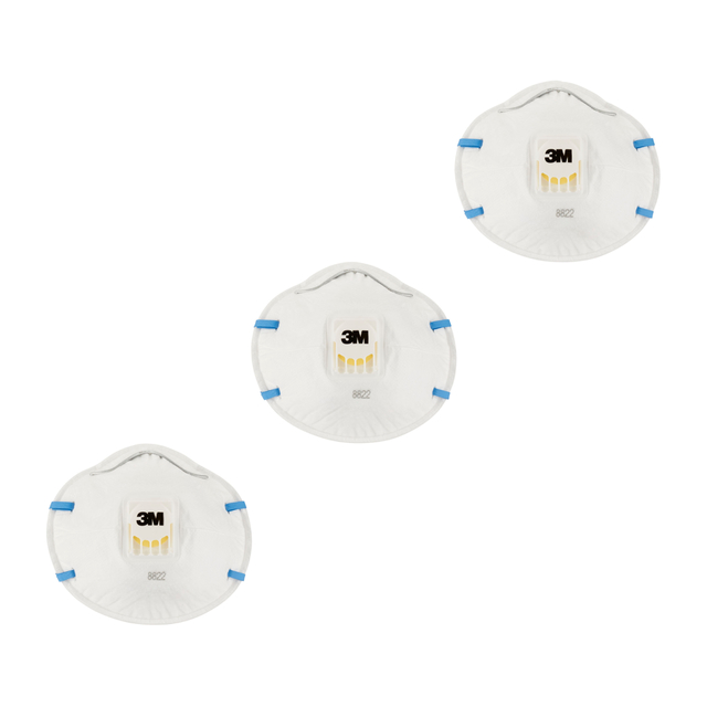 Stofmasker 3M voor schuren 8822 FFP2 met ventiel 3 stuks
