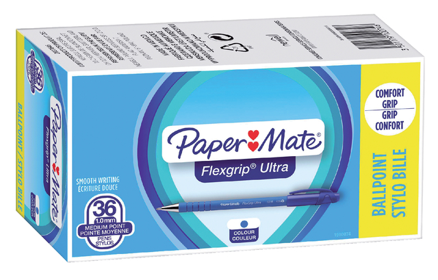 Papermate Flexgrip RT BP M Blu ValuePack