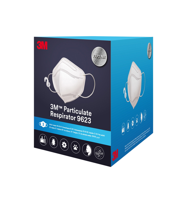 Dust mask 3M Aura FFP2 KN95 without valve 3 pieces disposable