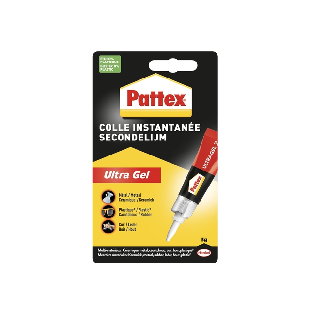 Superglue Pattex Ultra GEL tube 3 grams on blister