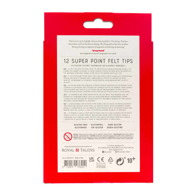 Kleurstift Bruynzeel Teens Superpoint set à 12 kleure